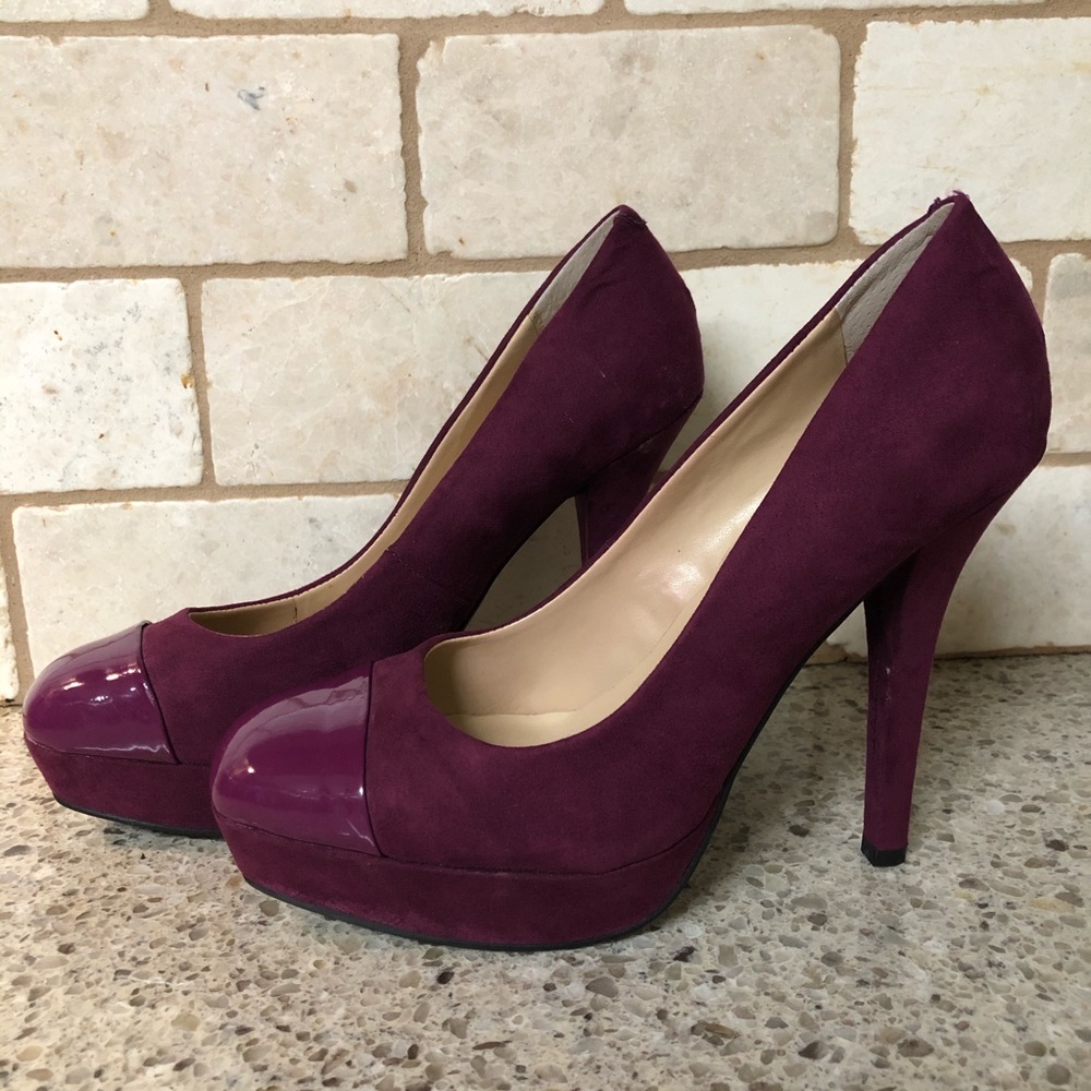 Purple Guess Platform Heels